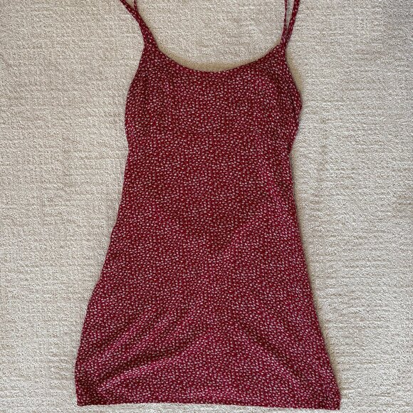 Brandy Melville Dresses & Skirts - Brandy Melville Red Floral Mini Dress - OS/XS
